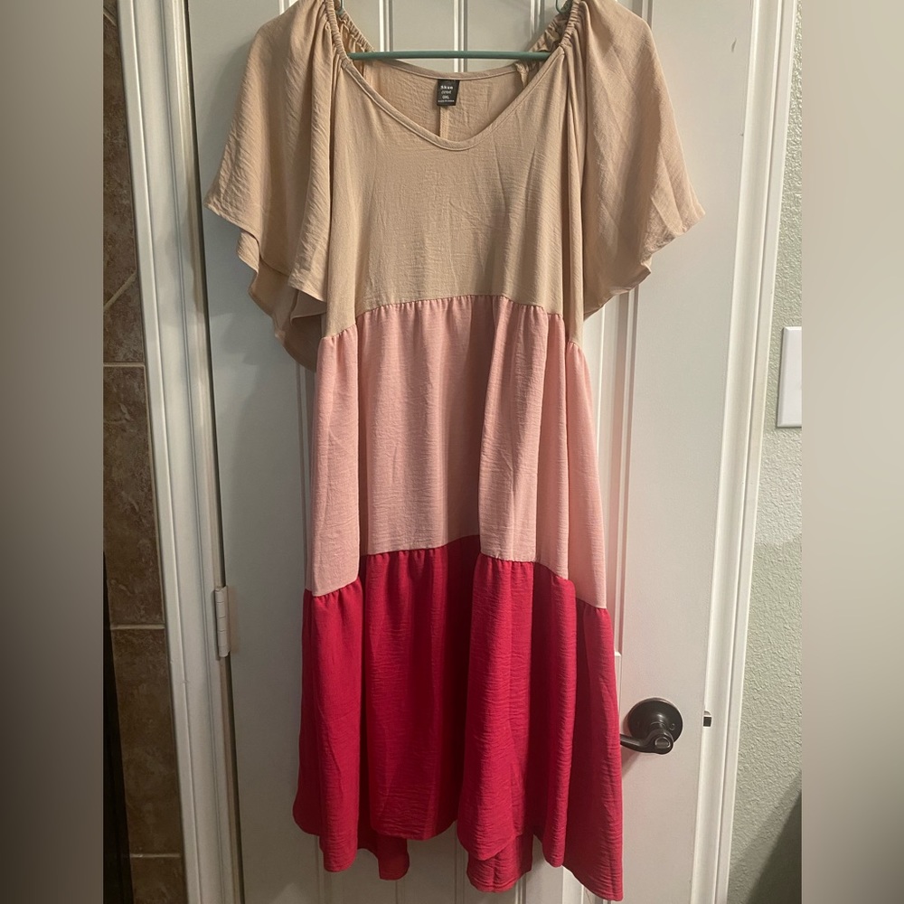 Multicolored dress. Never worn
